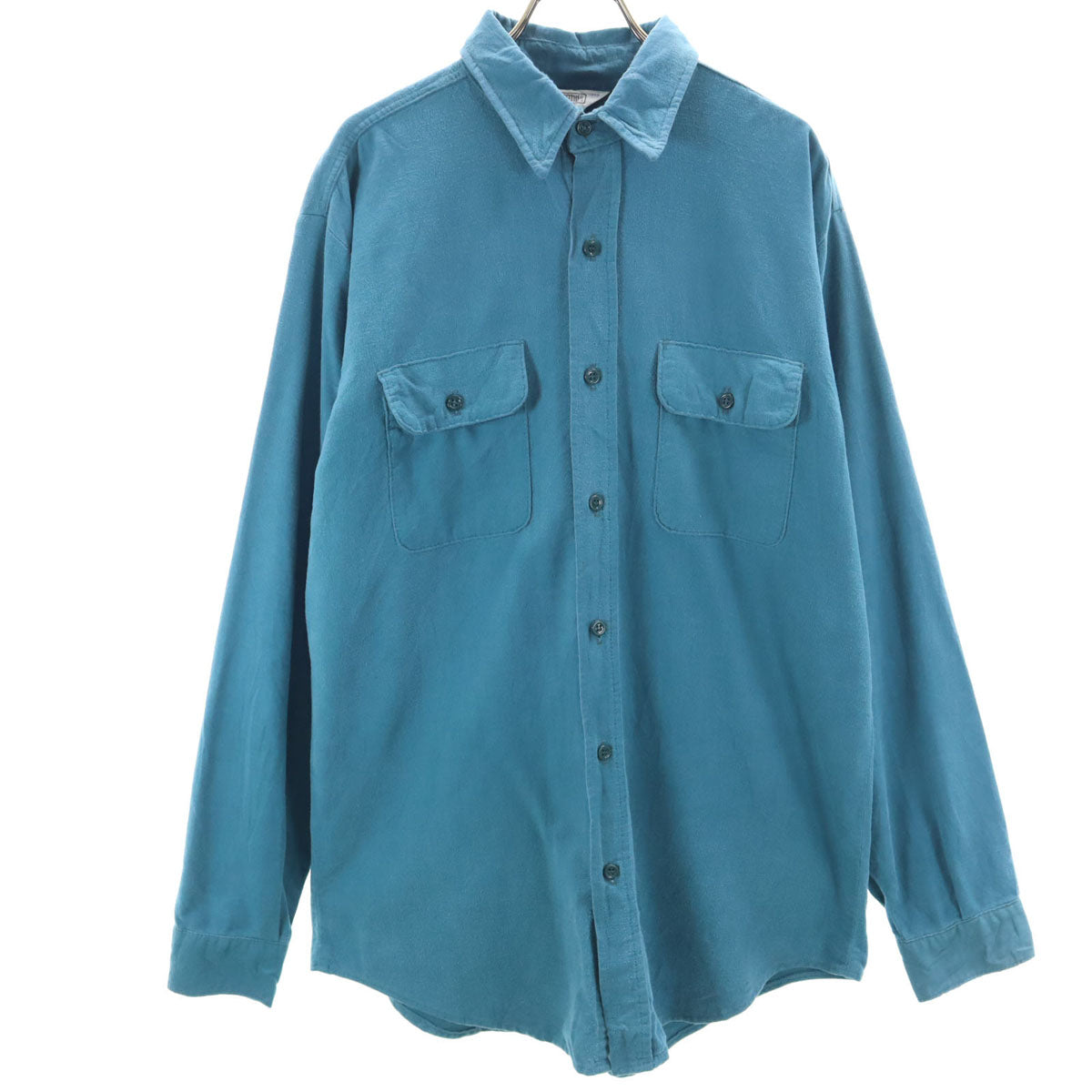 FIVE BROTHER ファイブブラザー 70s ヴィンテージ USA製 シャモアクロス 長袖 シャツ L ライトブルー メンズ