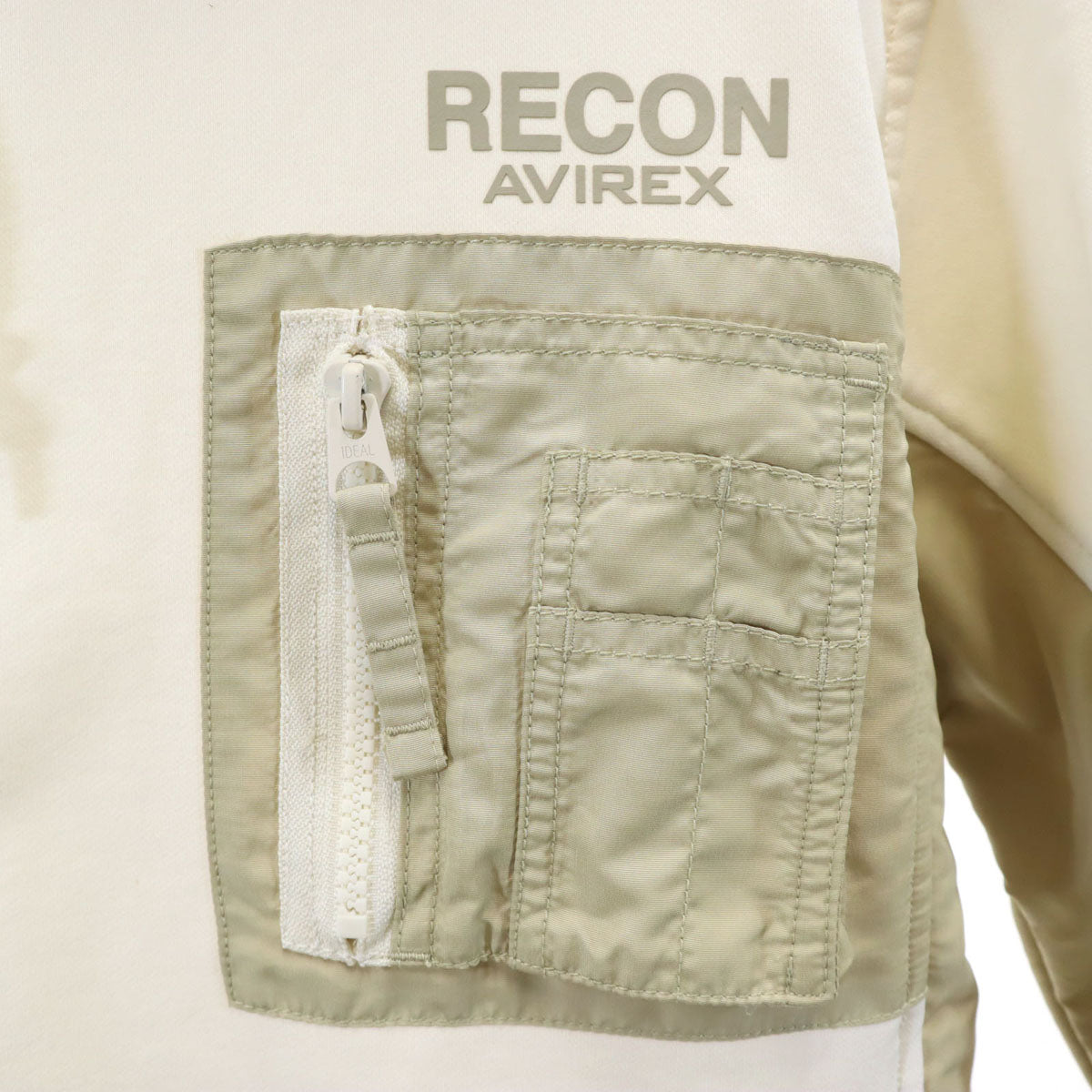AVIREX FLYER'S アヴィレックス フライヤーズ 長袖 スウェット パーカー ワンピース S ホワイト系 レディース