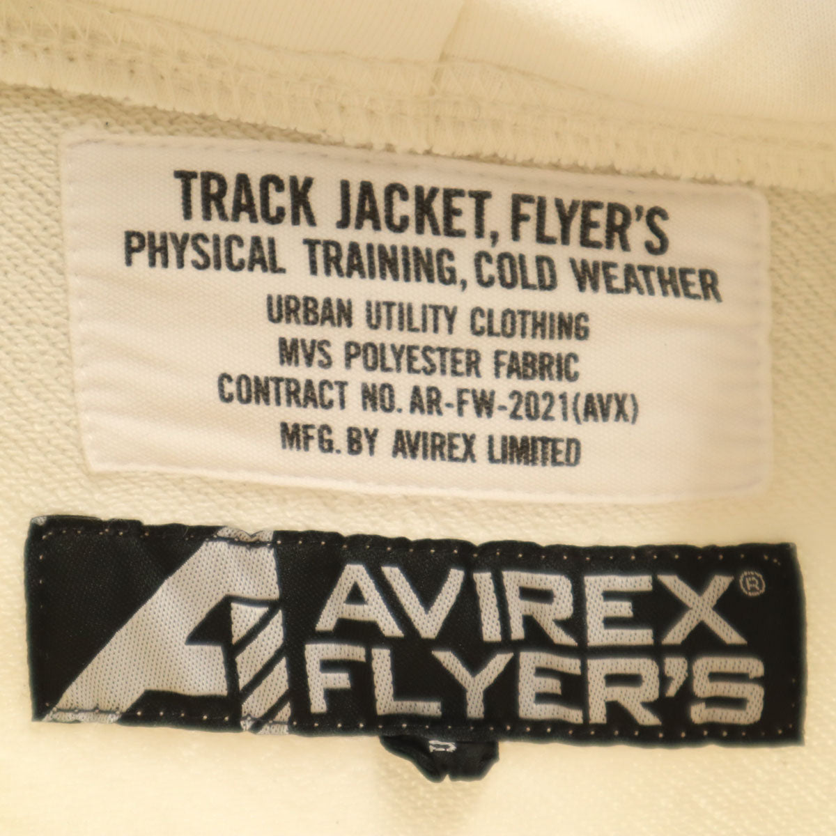 AVIREX FLYER'S アヴィレックス フライヤーズ 長袖 スウェット パーカー ワンピース S ホワイト系 レディース