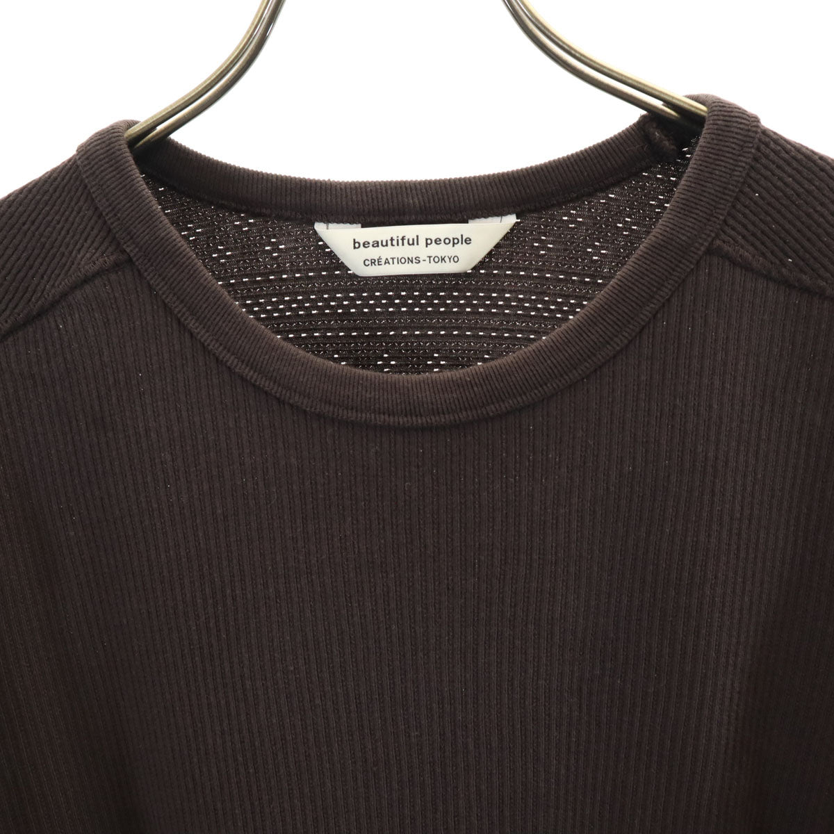 beautiful people ビューティフルピープル 日本製 半袖 Tシャツ 42 ブラウン CREATIONS-TOKYO メンズ