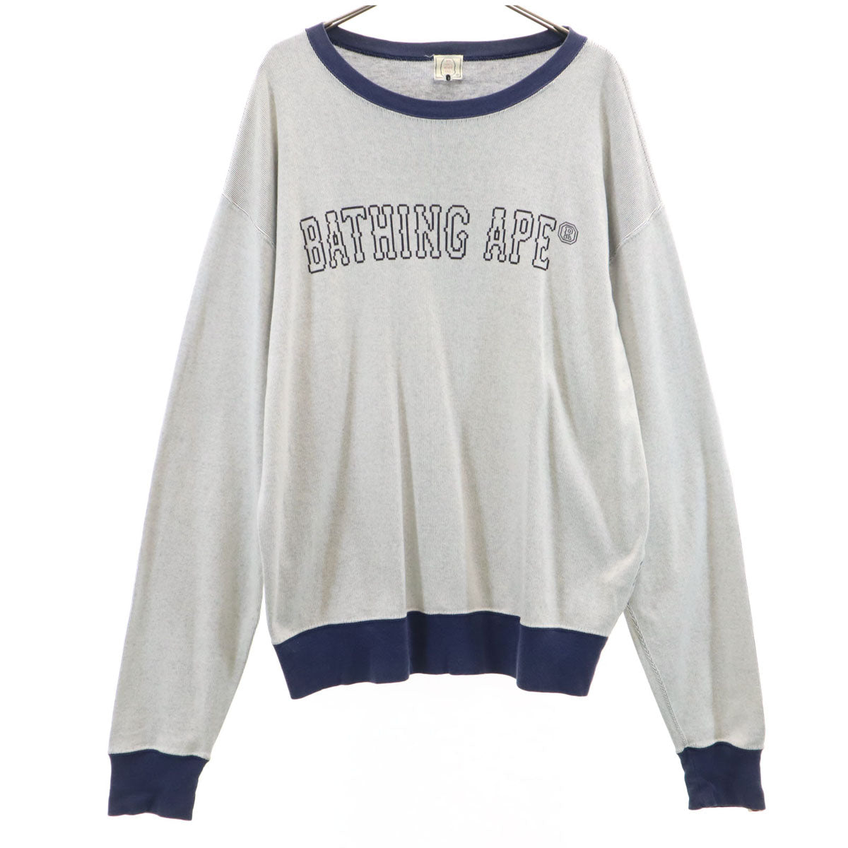 A BATHING APE アベイシングエイプ 日本製 長袖 トレーナー M グレー メンズ