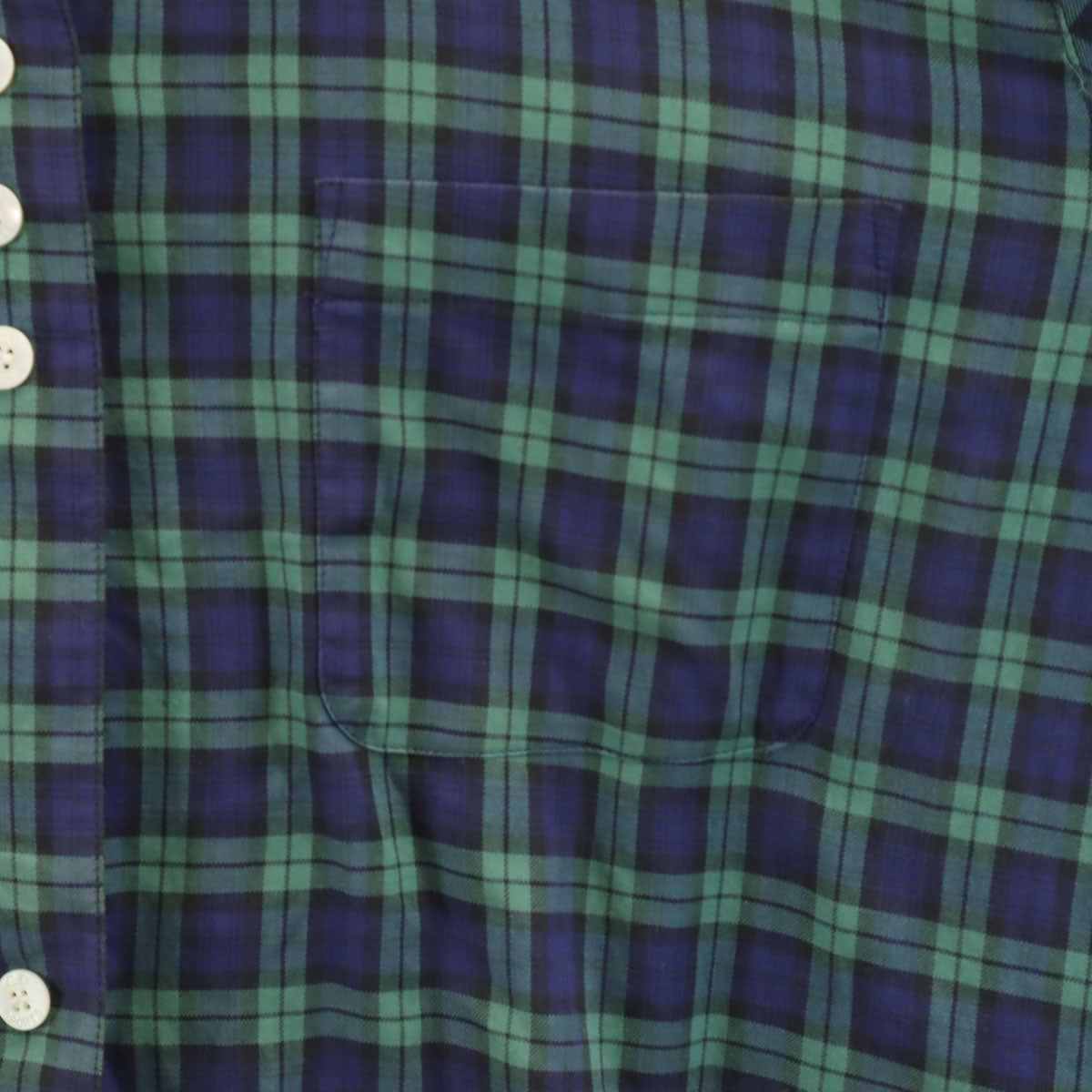 Christian Dior SPORTS クリスチャンディオールスポーツ 90s オールド チェック柄 長袖 チュニック丈 シャツ M ネイビー レディース