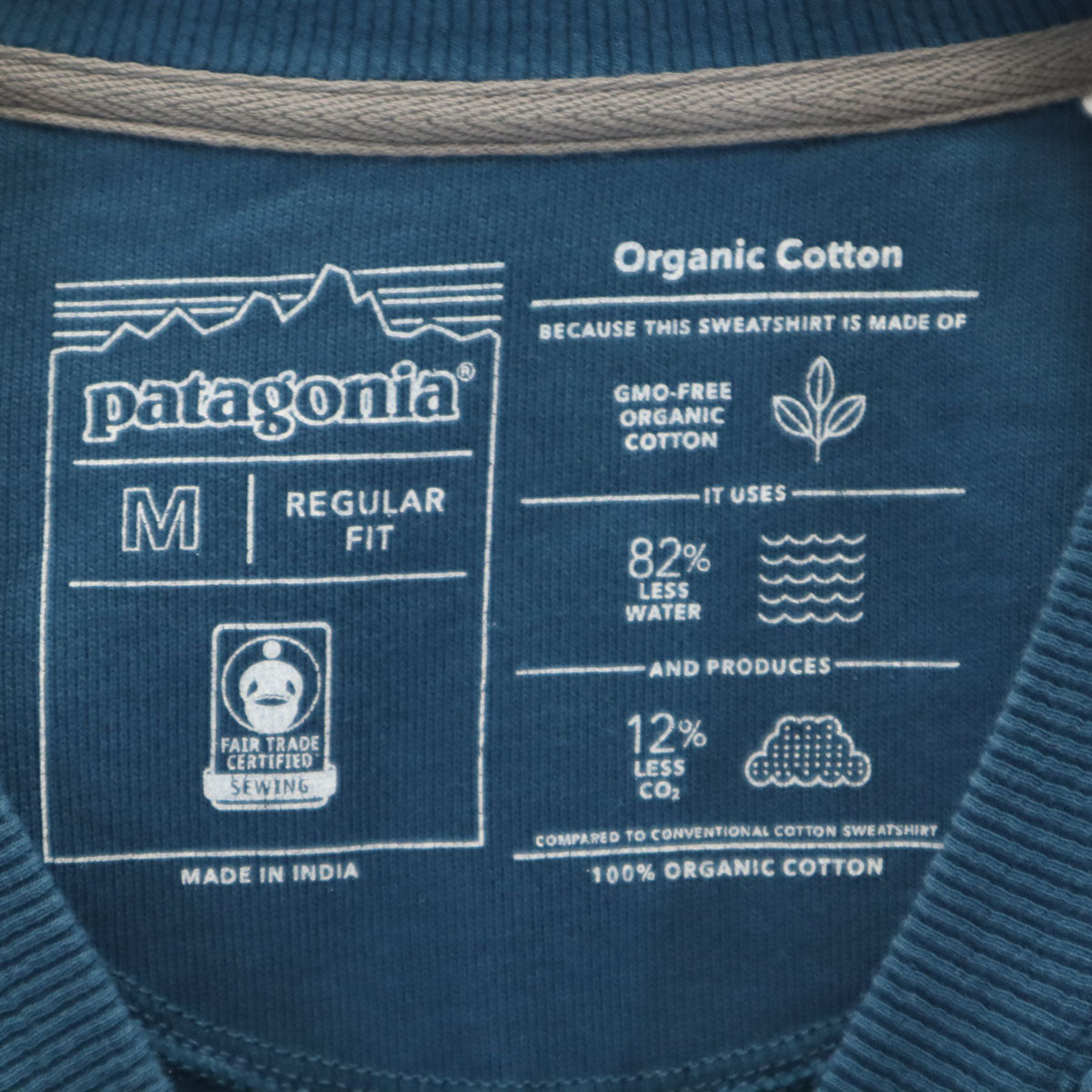 patagonia パタゴニア バックロゴ 長袖 スウェット トレーナー M 青紺 39603FA20 アウトドア メンズ