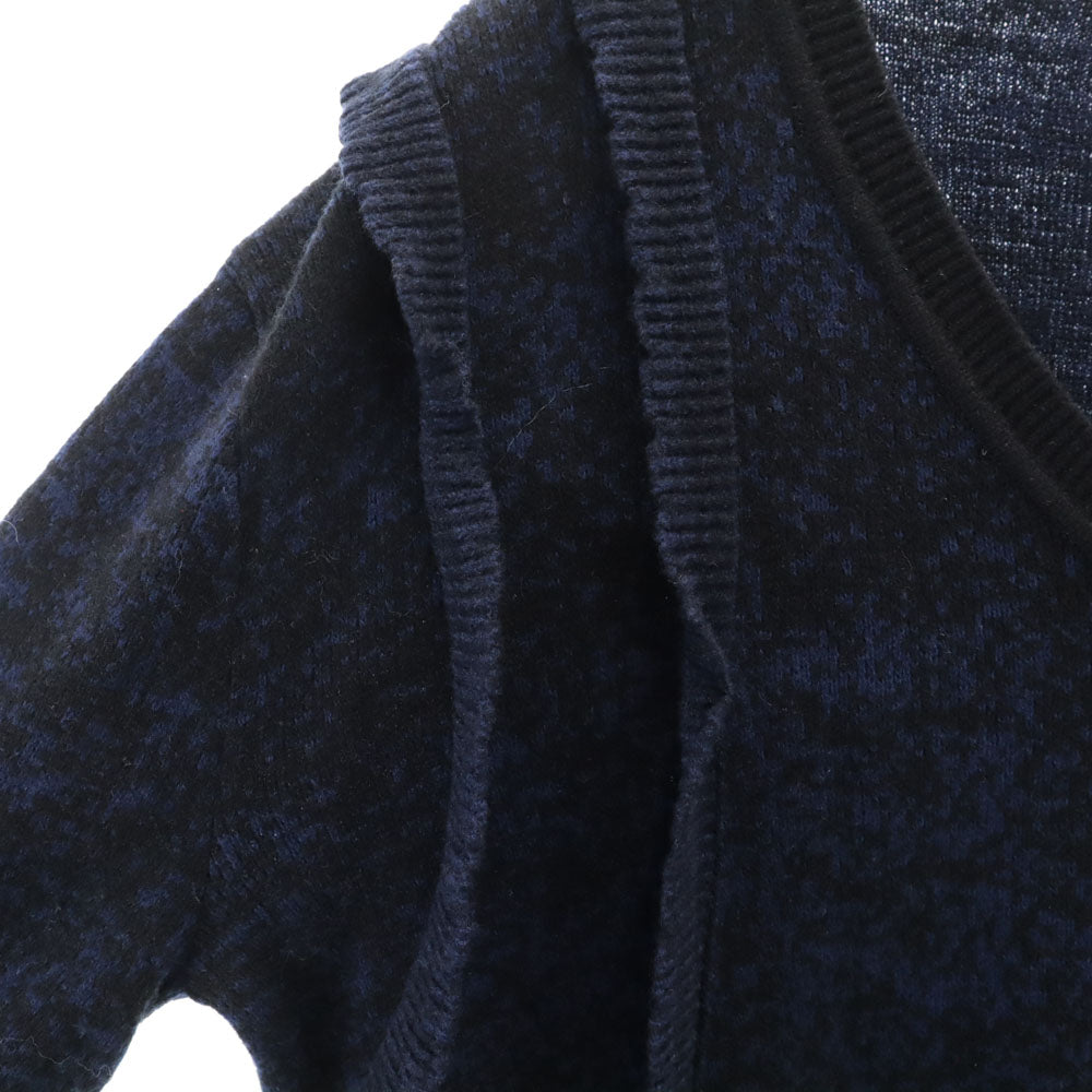 CoSTUME NATIONAL コスチュームナショナル 日本製 ウールブレンド 長袖 Vネック セーター S 黒系 ニット レディース