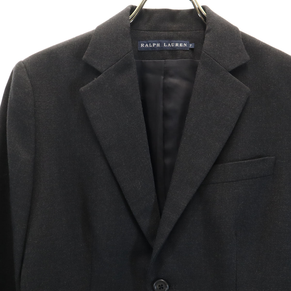 RALPH LAUREN ラルフローレン 日本製 ウール パンツスーツ 上下 セットアップ 7 グレー インパクト21 レディース