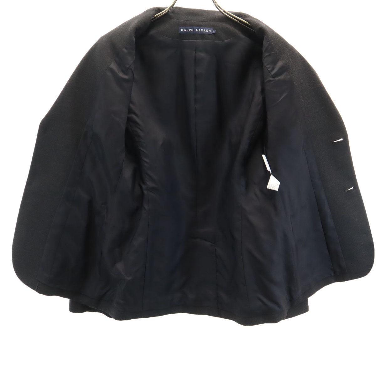 RALPH LAUREN ラルフローレン 日本製 ウール パンツスーツ 上下 セットアップ 7 グレー インパクト21 レディース