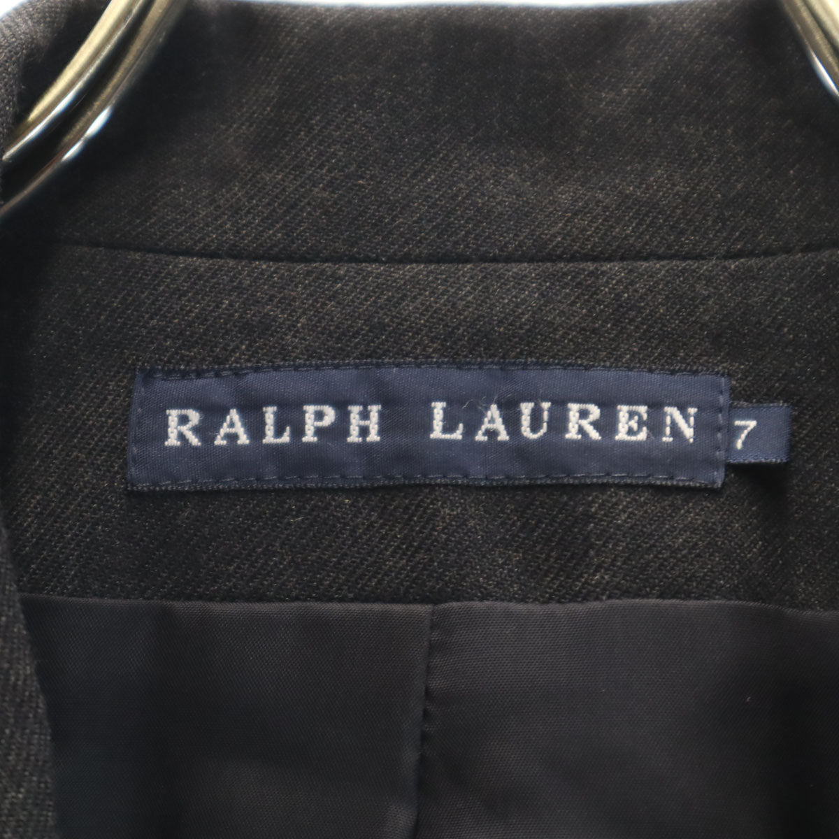 RALPH LAUREN ラルフローレン 日本製 ウール パンツスーツ 上下 セットアップ 7 グレー インパクト21 レディース