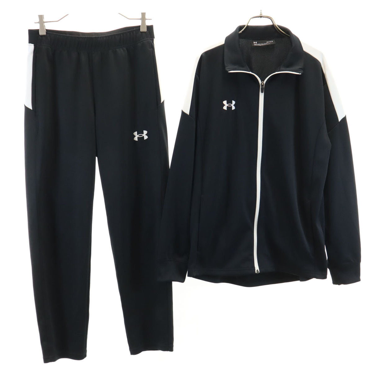 UNDER ARMOUR アンダーアーマー トラックジャケット 上下 セットアップ LG ブラック系 ジャージ メンズ