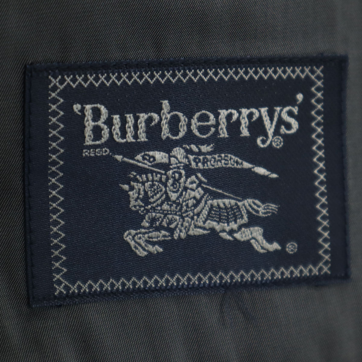 Burberrys バーバリーズ 90s 日本製 オールド ストライプ柄 ダブル テーラードジャケット A7 チャコールグレー メンズ