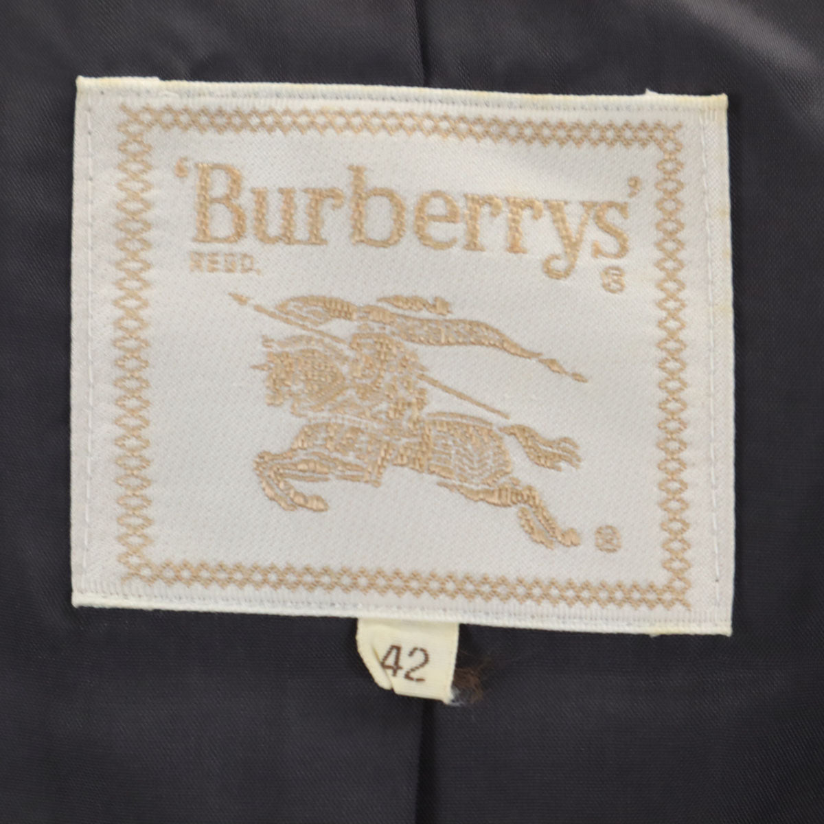 Burberrys バーバリーズ 90s オールド ストライプ柄 ダブル テーラードジャケット 42 チャコールグレー 三陽商会 レディース