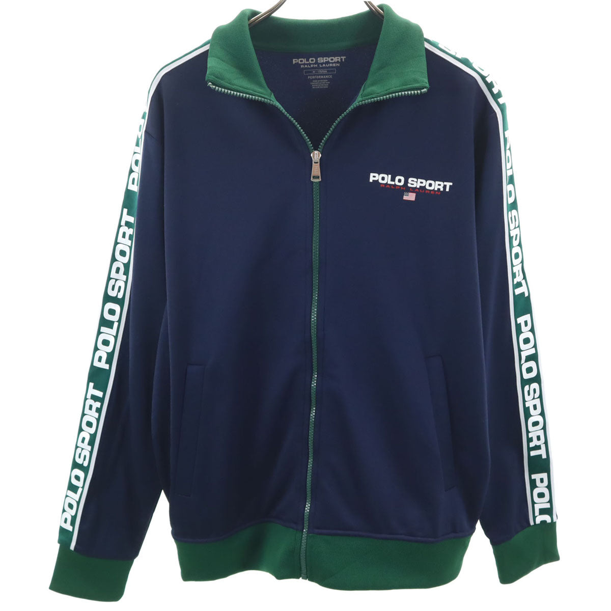 美品 POLO SPORT RALPH LAUREN ポロスポーツラルフローレン トラックジャケット M ネイビー 裏起毛 ジャージ メンズ