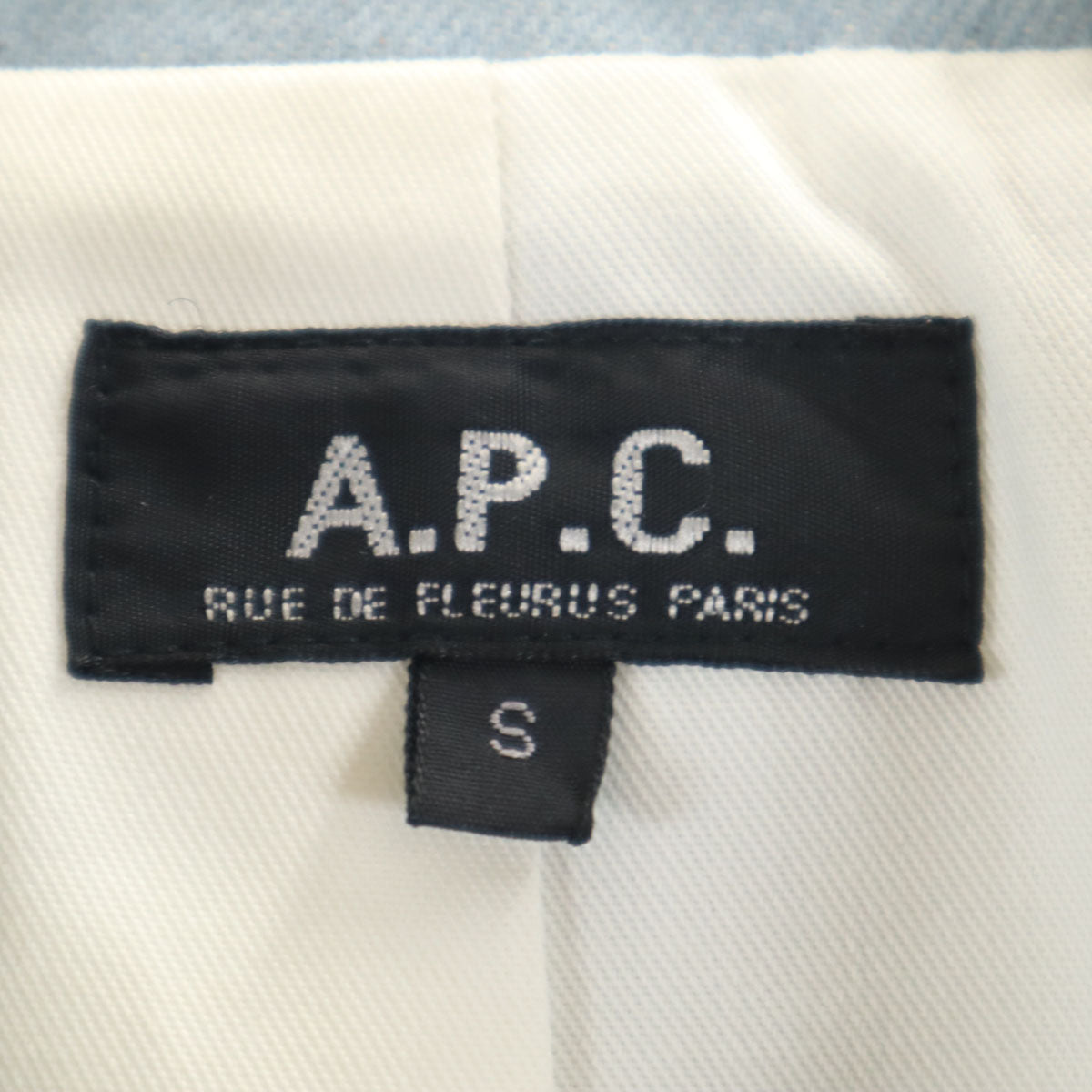 A.P.C. アーペーセー フランス製 オールド デニム テーラードジャケット S ブルー メンズ