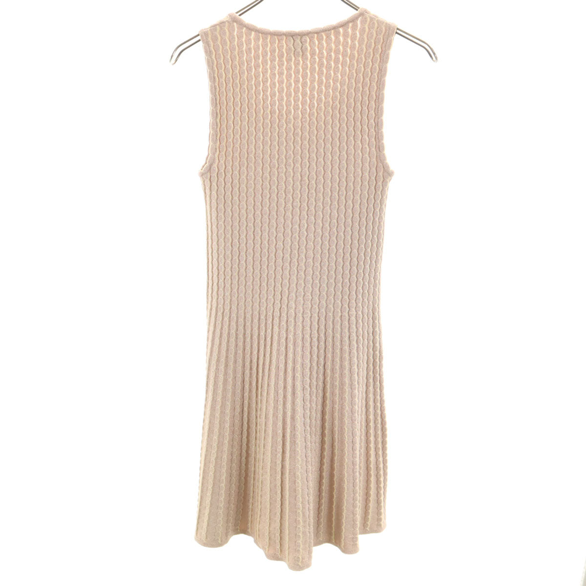 Missoni ミッソーニ ノースリーブ ラメニット ワンピース 42 ピンクベージュ レディース