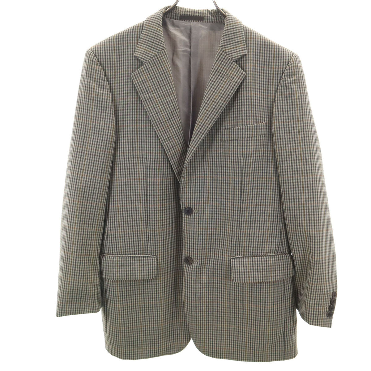 BURBERRY LONDON バーバリーロンドン 日本製 チェック柄 テーラードジャケット AB7 ベージュ 三陽商会 メンズ