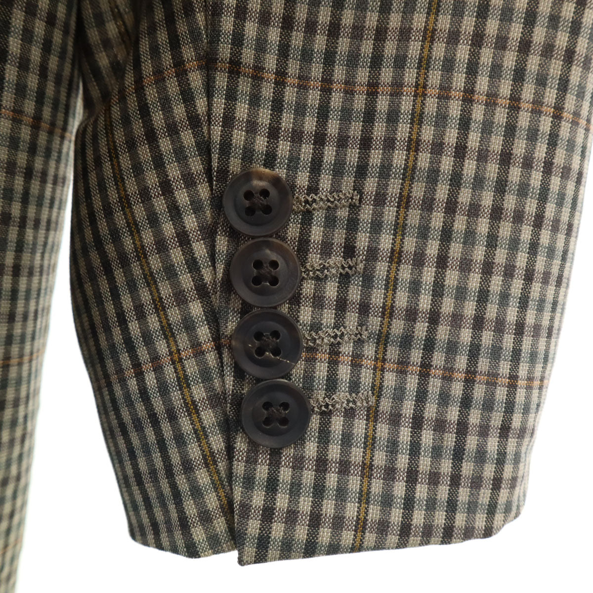 BURBERRY LONDON バーバリーロンドン 日本製 チェック柄 テーラードジャケット AB7 ベージュ 三陽商会 メンズ