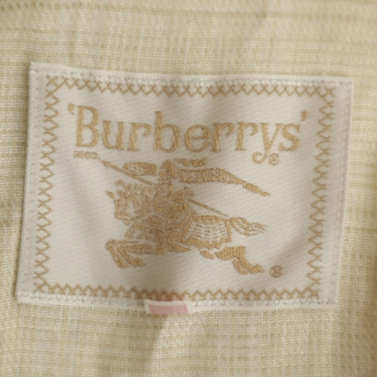Burberrys バーバリーズ 90s リネン オールド チェック柄 テーラードジャケット 5AP ベージュ レディース