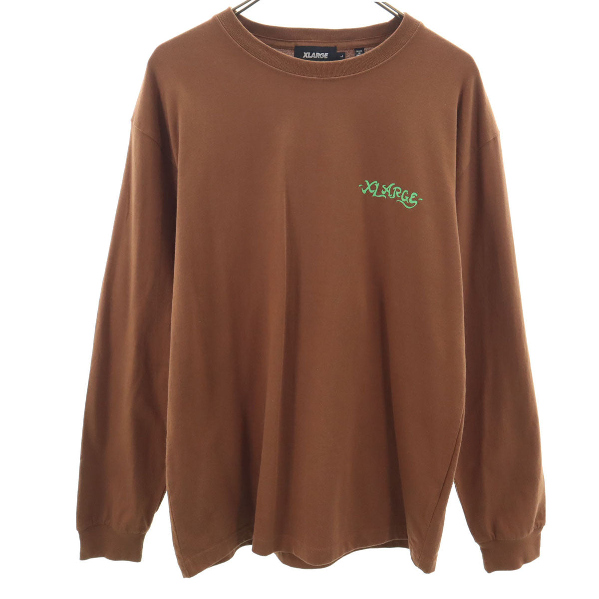 XLARGE エクストララージ バックプリント 長袖 Tシャツ L ブラウン ロンT メンズ