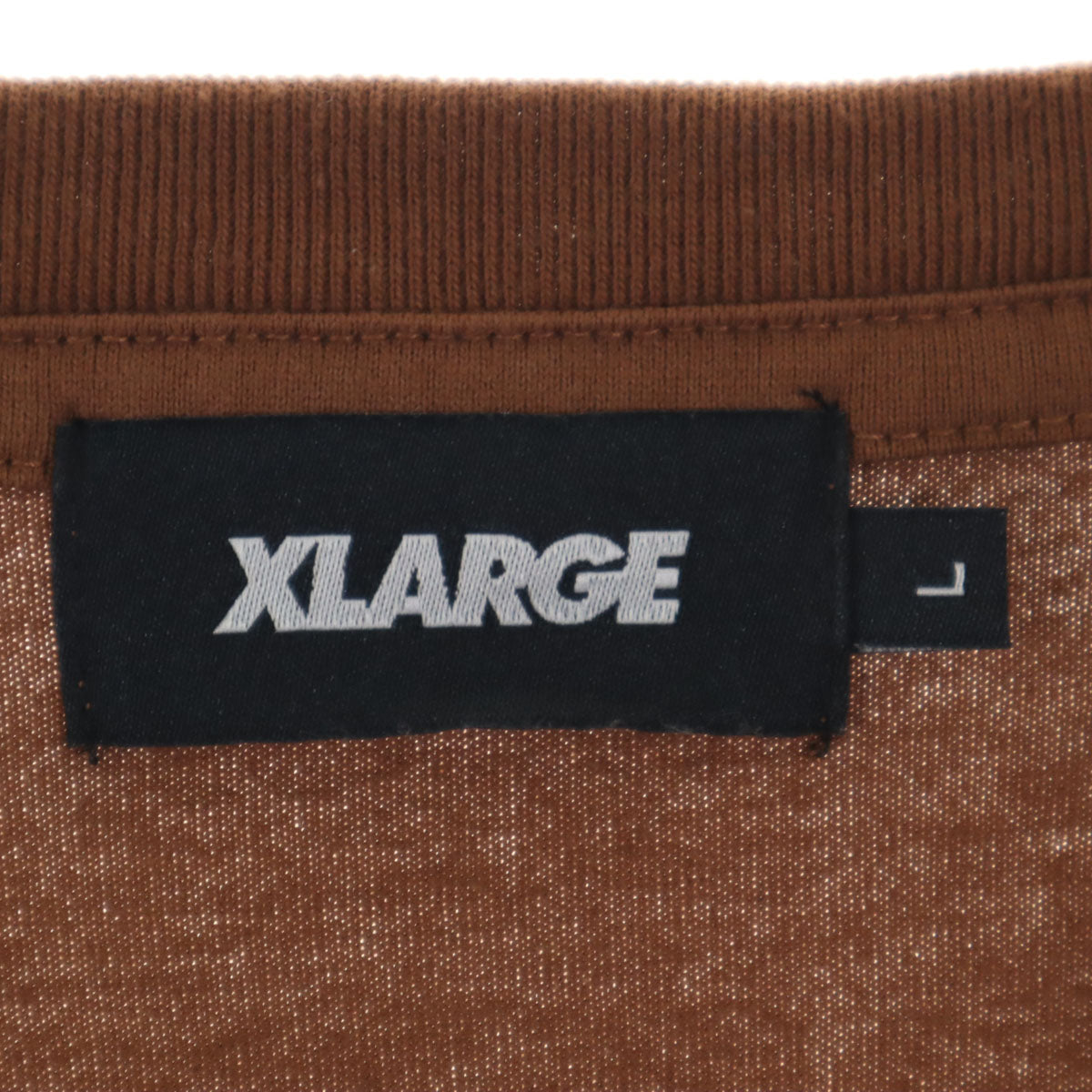XLARGE エクストララージ バックプリント 長袖 Tシャツ L ブラウン ロンT メンズ