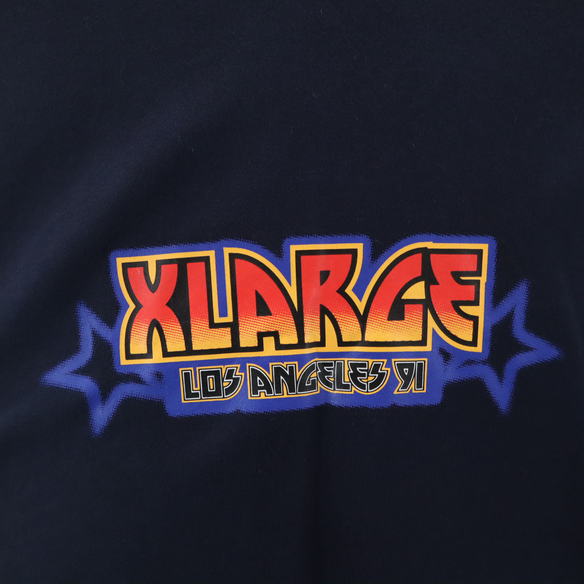 XLARGE エクストララージ バックプリント 長袖 Tシャツ M ネイビー ロンT メンズ