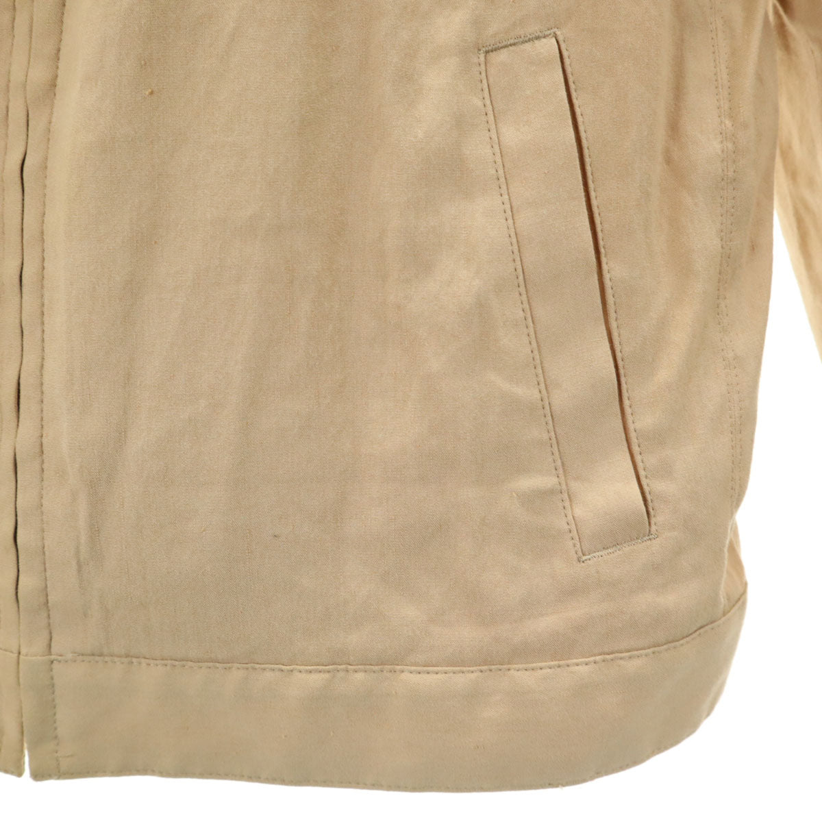 MACKINTOSH PHILOSOPHY マッキントッシュフィロソフィー リネンブレンド ノーカラージャケット 38 ベージュ レディース