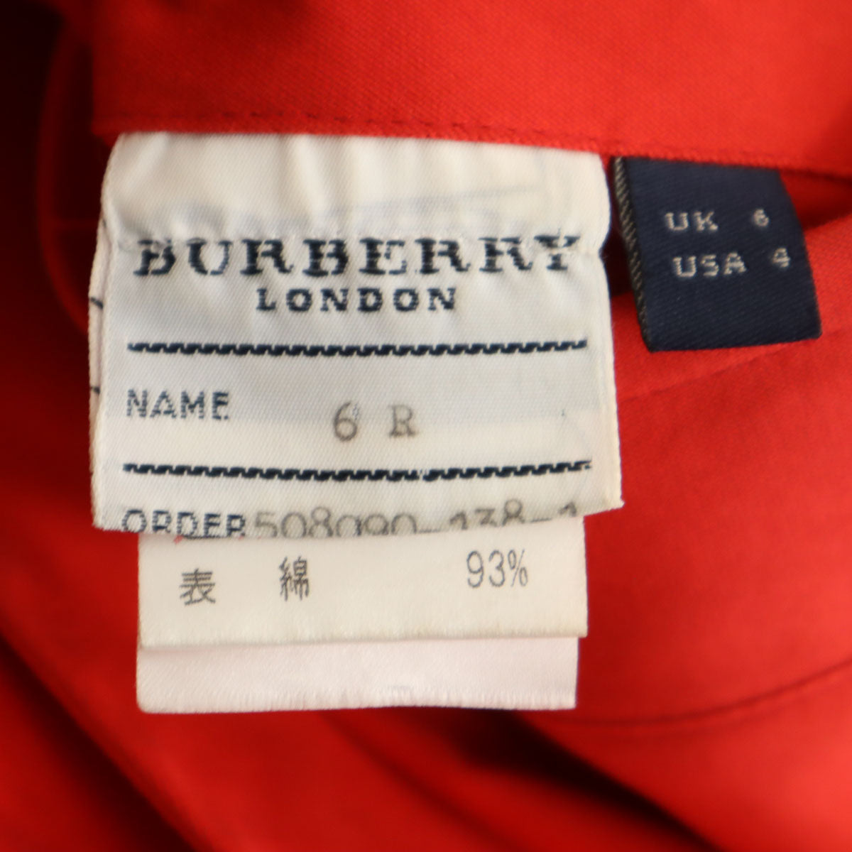 BURBERRY LONDON バーバリーロンドン 英国製 トレンチコート 6 レッド 三陽商会 レディース