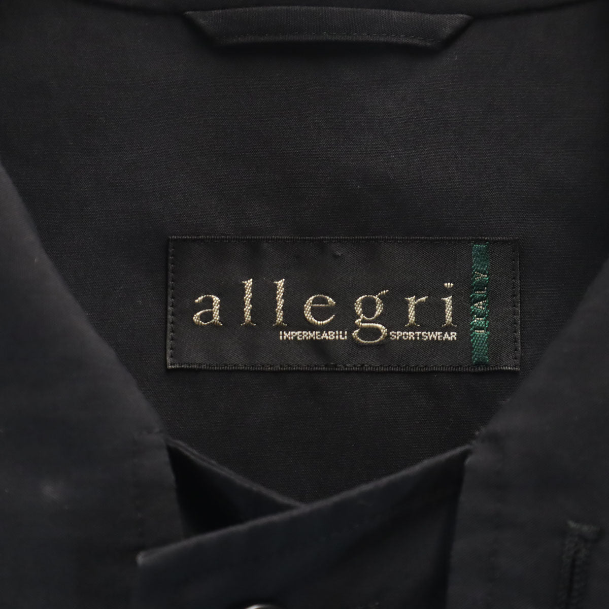 Allegri アレグリ ステンカラーコート S ブラック メンズ
