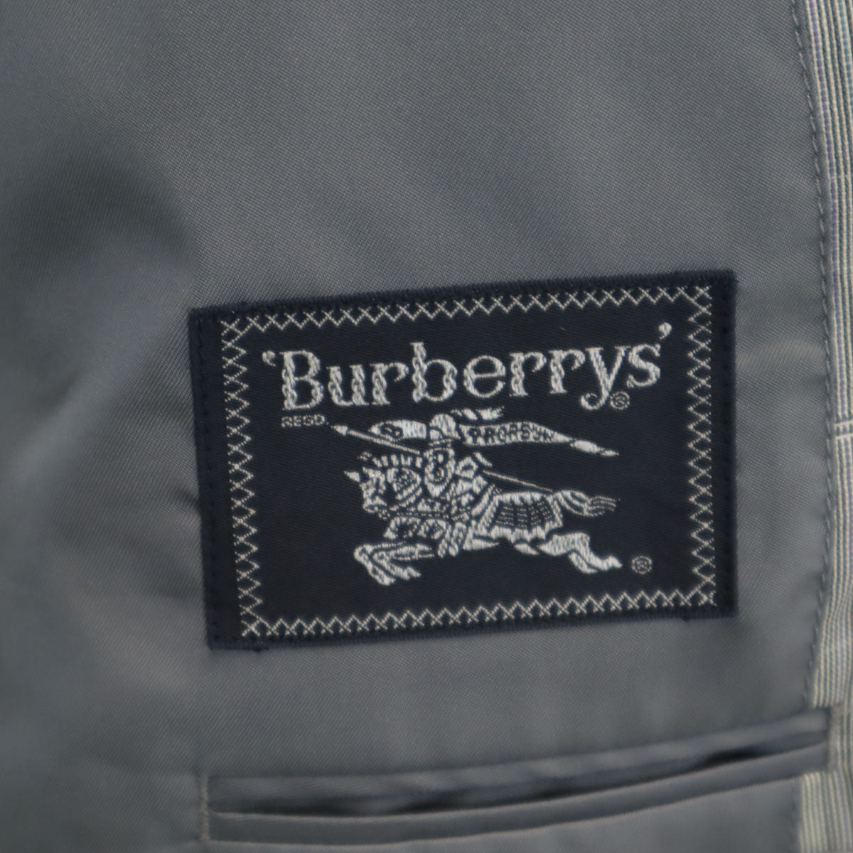 Burberrys バーバリーズ 90s オールド チェック柄 テーラードジャケット AB7 グレー メンズ