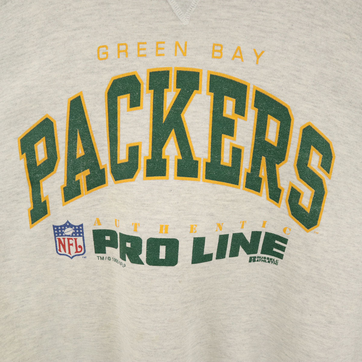 RUSSELL ATHLETIC ラッセルアスレチック 90s USA製 オールド NFL グリーンベイ・パッカーズ 長袖 スウェット トレーナー XXL グレー ビッグサイズ メンズ