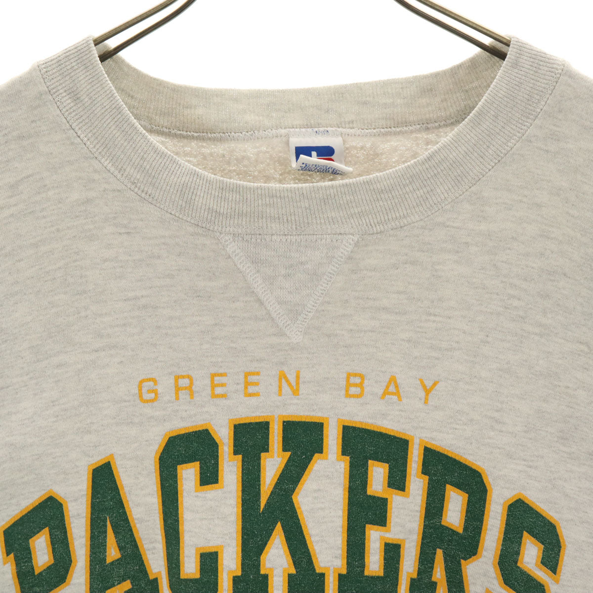 RUSSELL ATHLETIC ラッセルアスレチック 90s USA製 オールド NFL グリーンベイ・パッカーズ 長袖 スウェット トレーナー XXL グレー ビッグサイズ メンズ