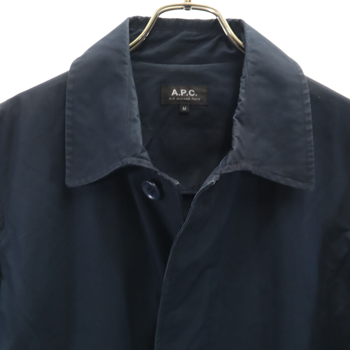 A.P.C. アーペーセー ステンカラーコート M ネイビー メンズ