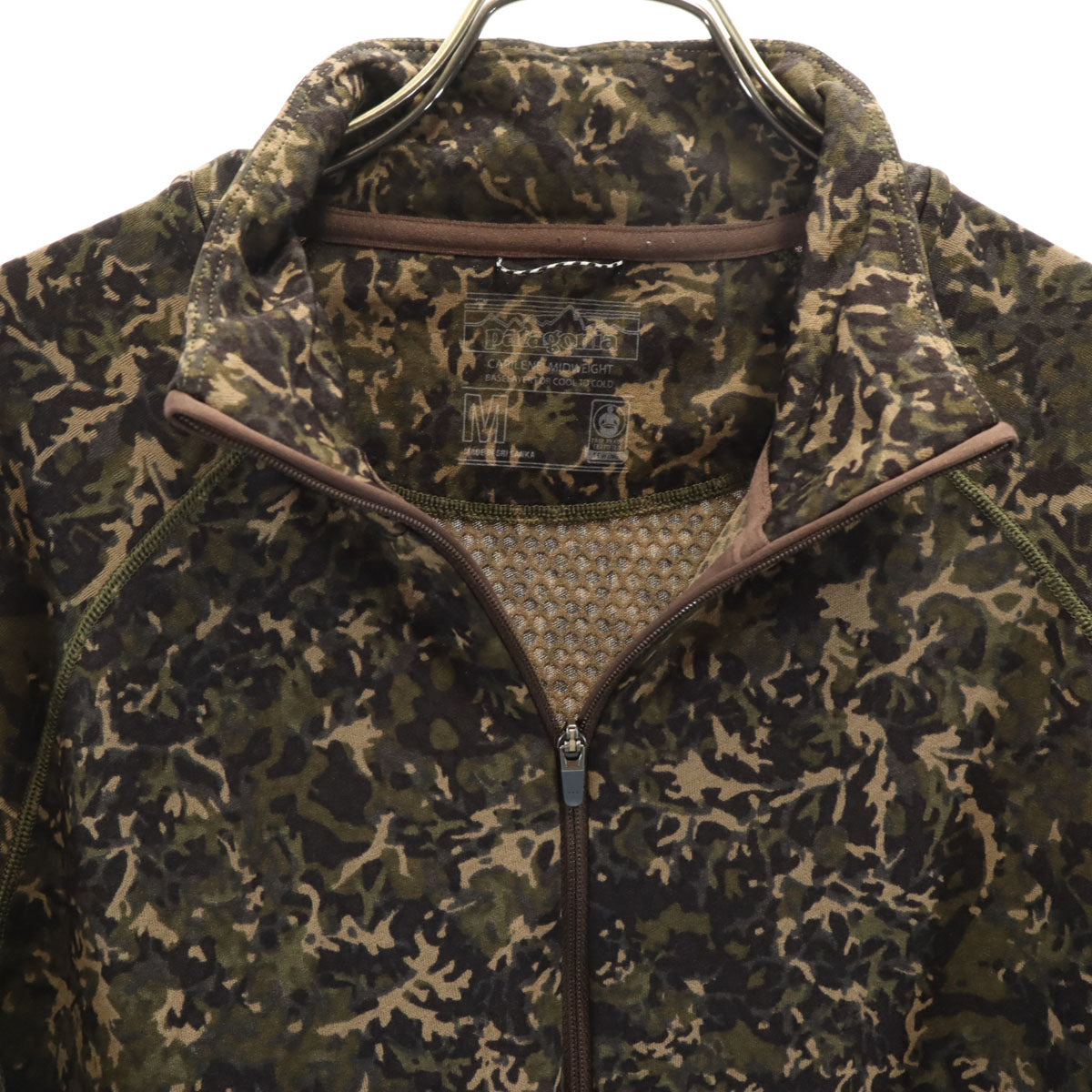 patagonia パタゴニア カモフラ柄 長袖 キャプリーン ミッドウェイト ハーフジップ ウェア M カーキ 44447 アウトドア 迷彩 メンズ
