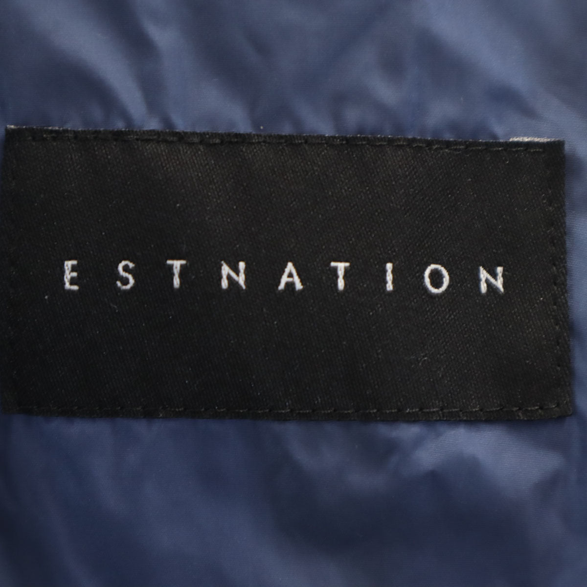 ESTNATION エストネーション ナイロン ステンカラーコート S ネイビー メンズ