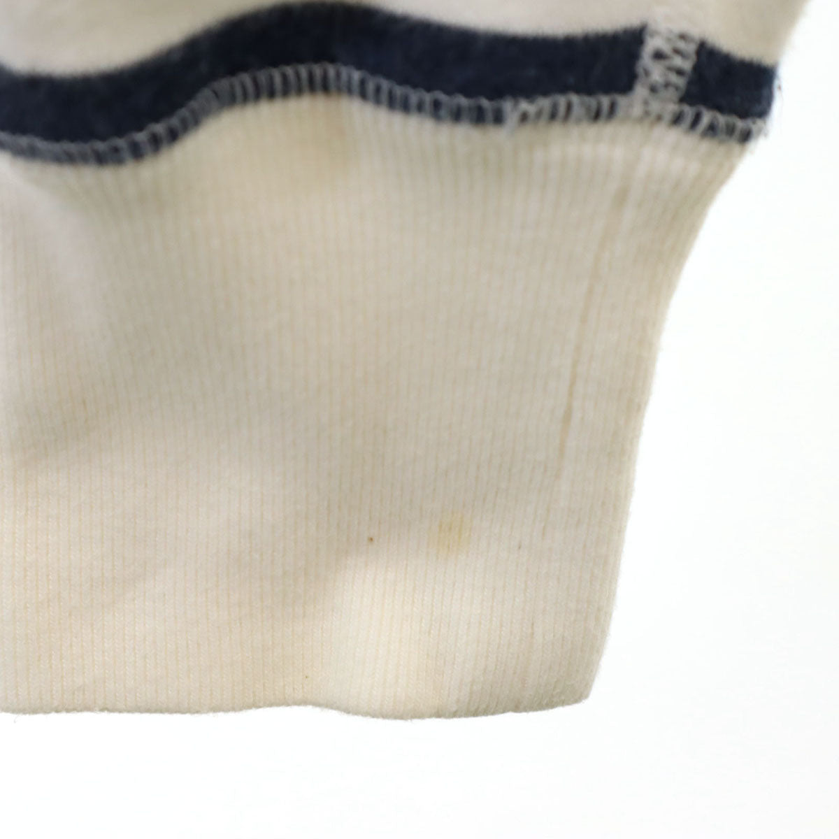 LOOPWHEELER ループウィラー 日本製 ボーダー柄 長袖 スウェット ジップパーカー S ホワイト メンズ