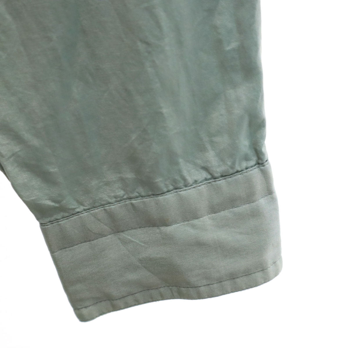 ISSEY MIYAKE イッセイミヤケ 90s シルクブレンド オールド 長袖 シャツ M グリーングレー メンズ
