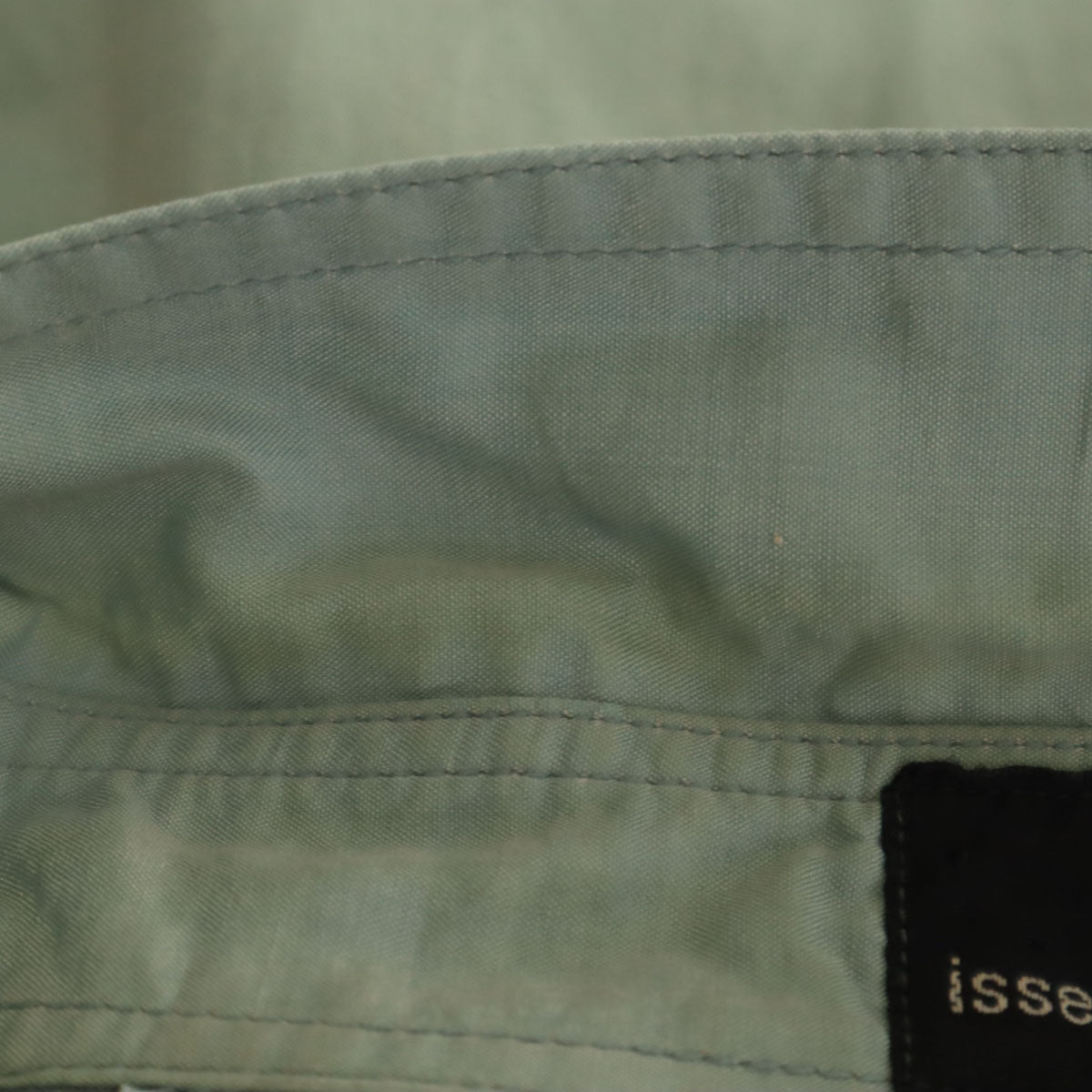 ISSEY MIYAKE イッセイミヤケ 90s シルクブレンド オールド 長袖 シャツ M グリーングレー メンズ