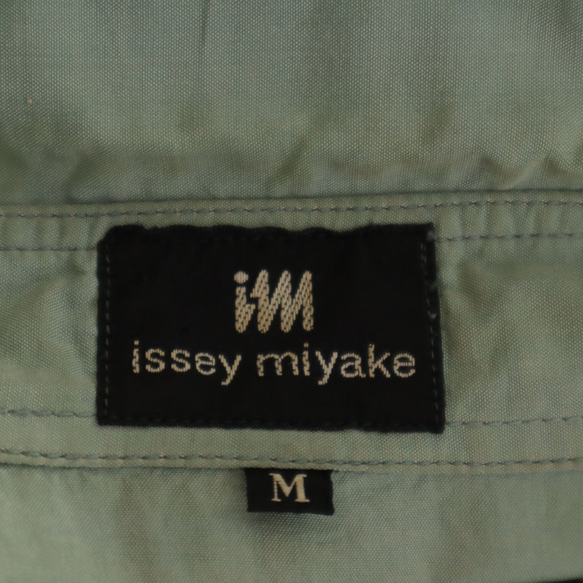 ISSEY MIYAKE イッセイミヤケ 90s シルクブレンド オールド 長袖 シャツ M グリーングレー メンズ
