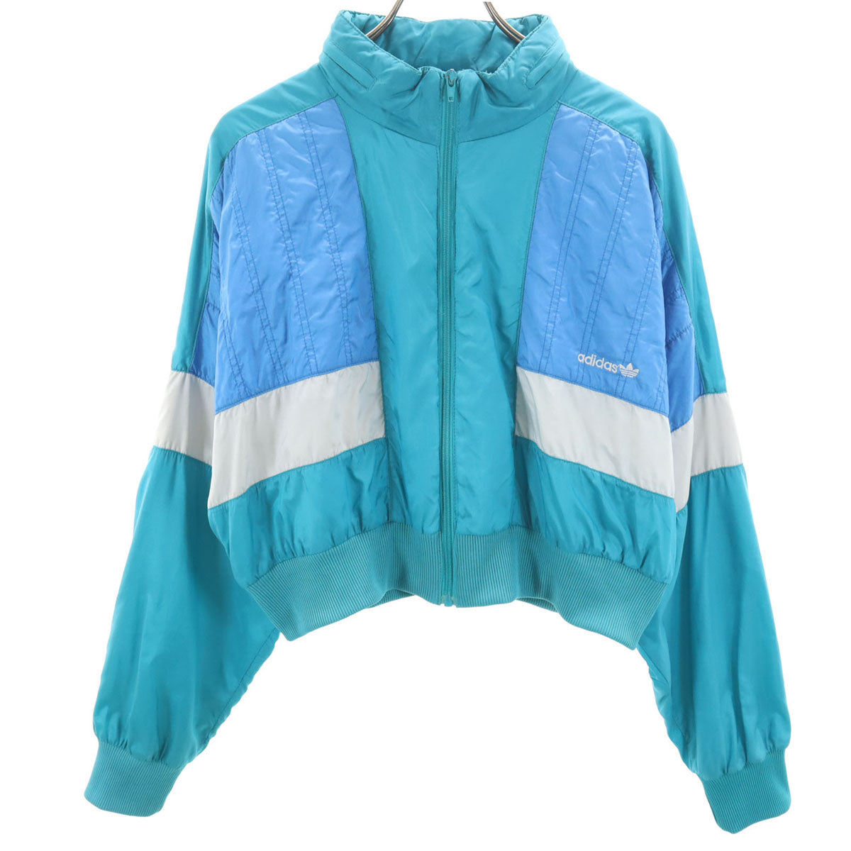 adidas アディダス 80s ヴィンテージ ナイロンジャケット XXL グリーン系 ビックサイズ レディース