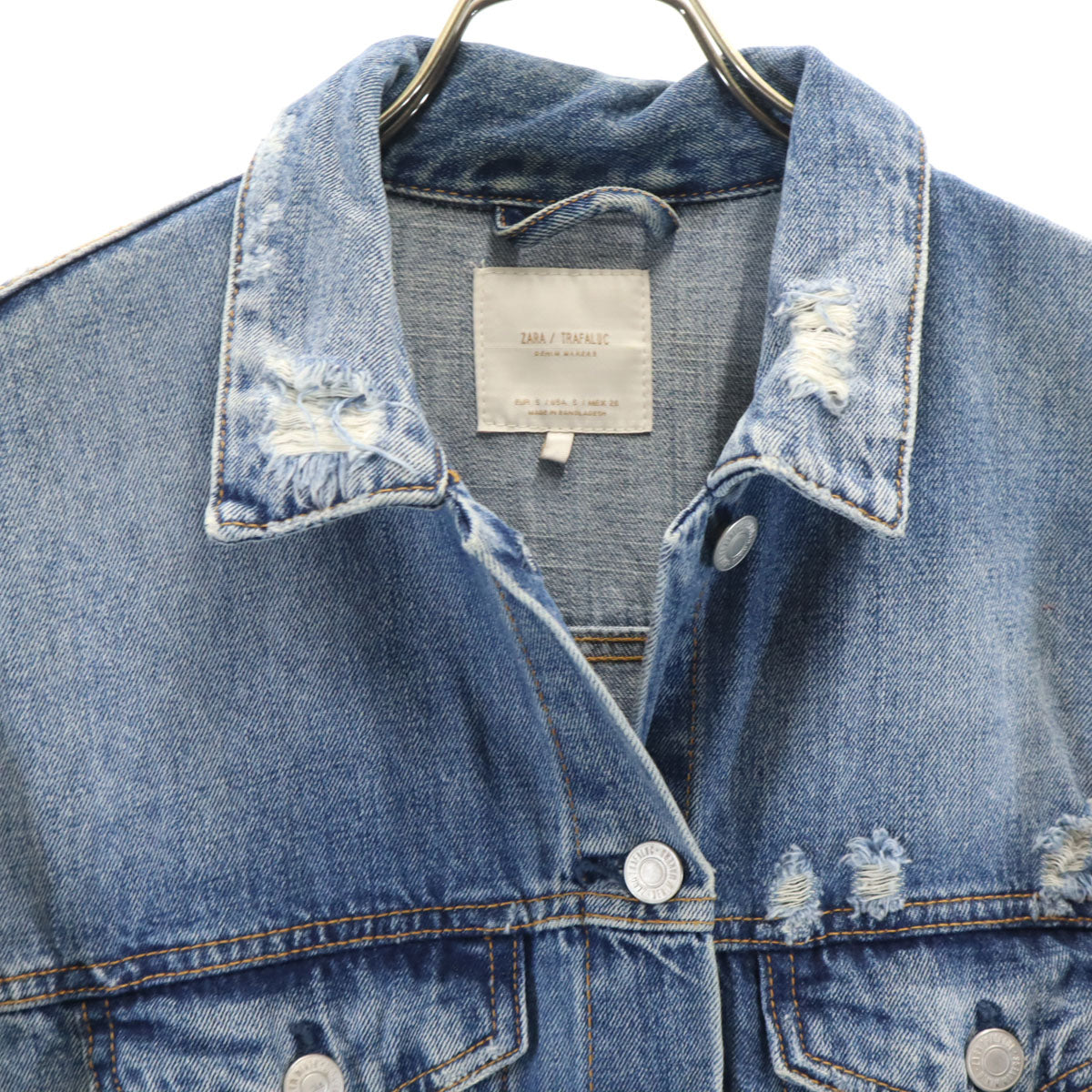 ZARA ザラ ロング デニムジャケット S ジージャン レディース