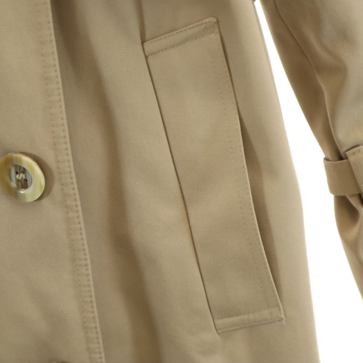 Aquascutum アクアスキュータム 70s 80s イングランド製 ヴィンテージ トレンチコート 8P ベージュ レディース