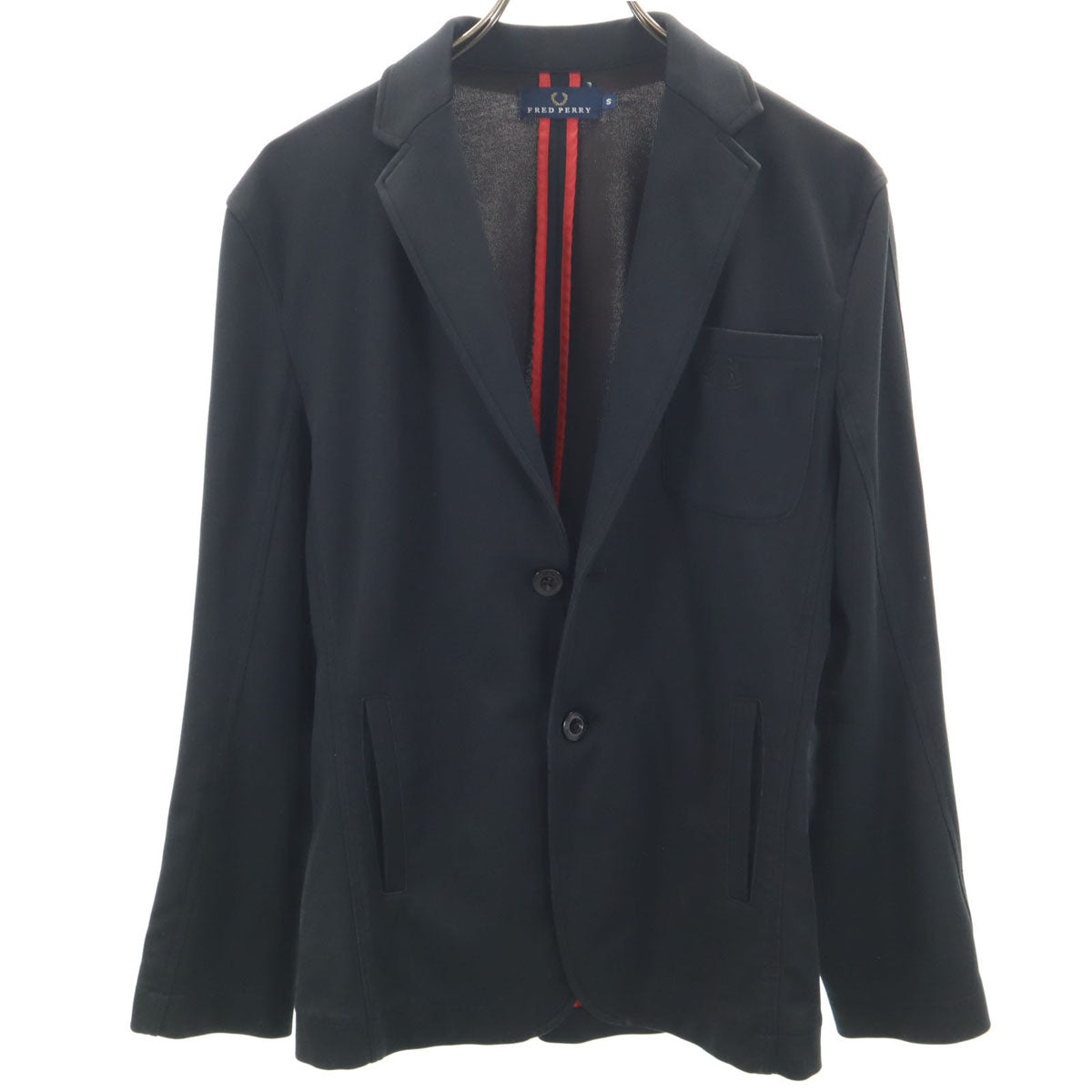 FRED PERRY フレッドペリー ジャージ テーラードジャケット S ブラック メンズ