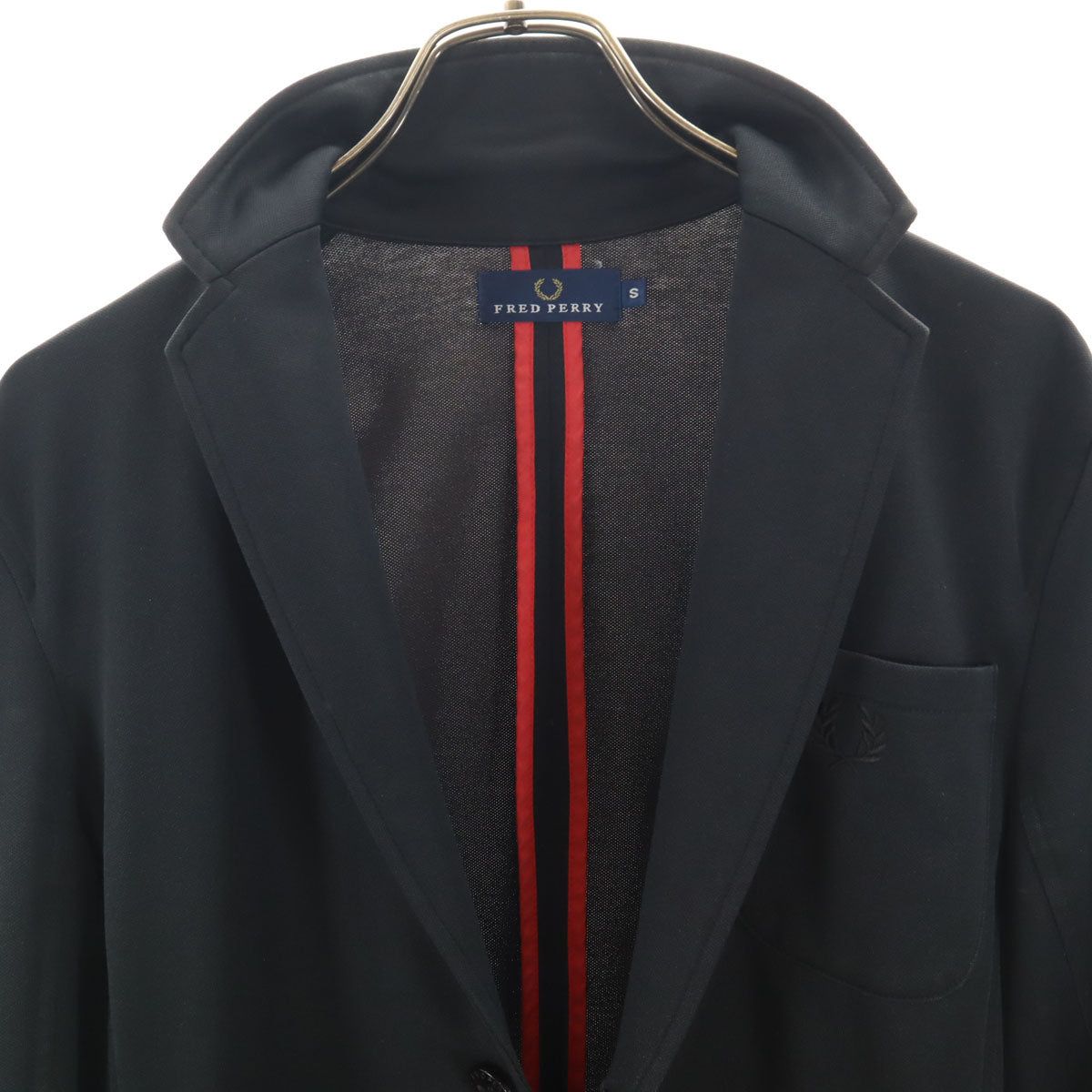 FRED PERRY フレッドペリー ジャージ テーラードジャケット S ブラック メンズ