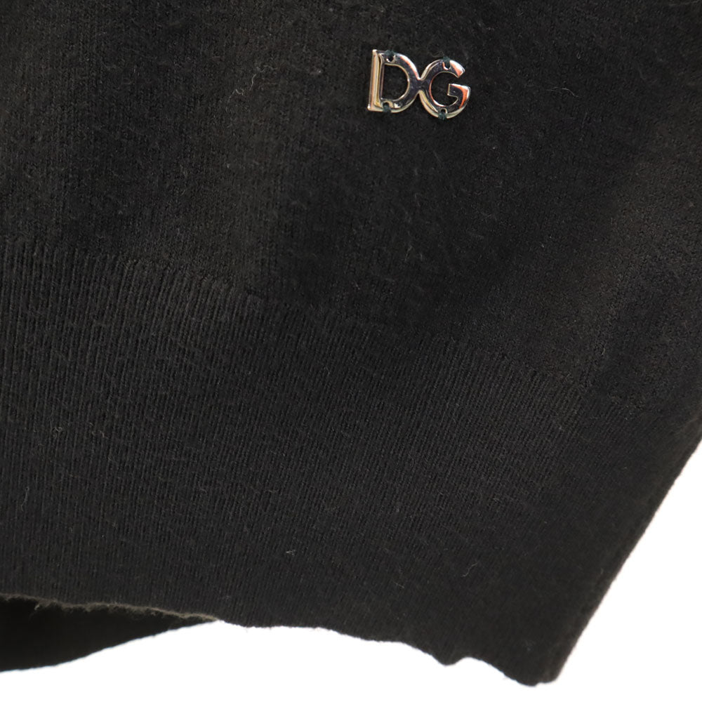 DOLCE&GABBANA ドルチェアンドガッバーナ イタリア製 長袖 Vネック ニット 40 ブラック セーター レディース