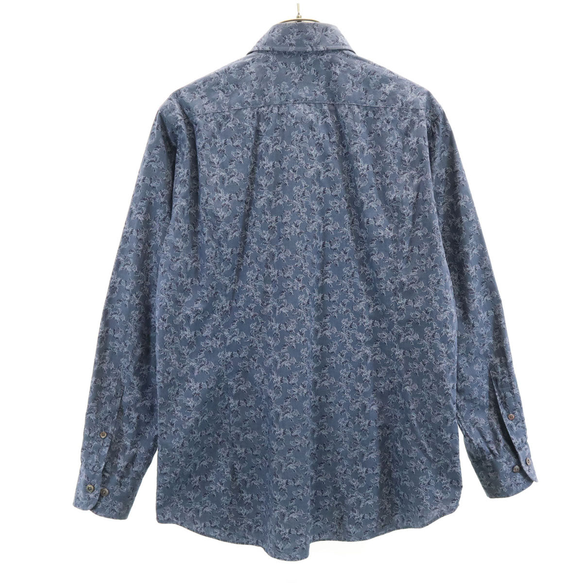 MACKINTOSH LONDON マッキントッシュロンドン 日本製 花柄 長袖 コットンシャツ M チャコールグレー メンズ