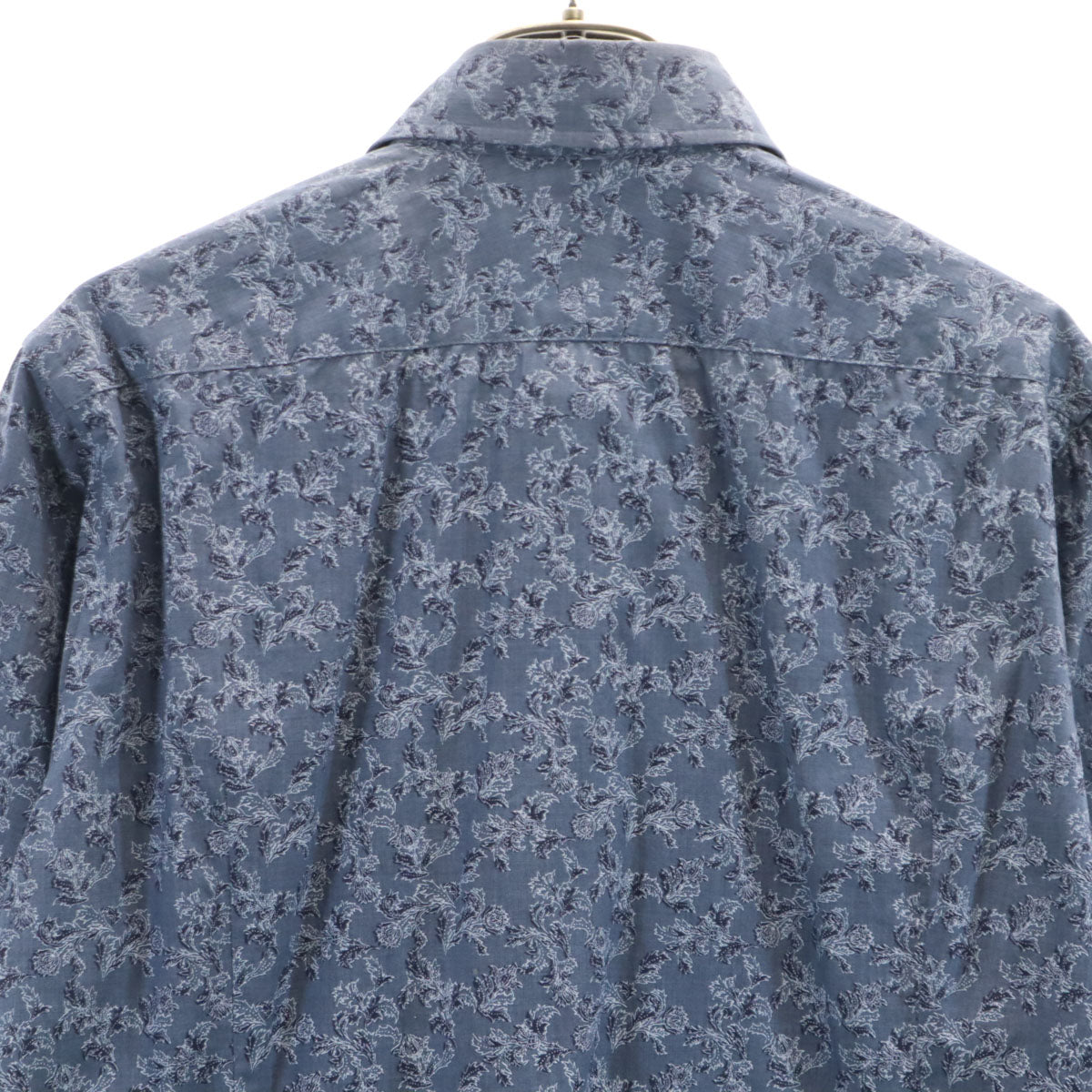 MACKINTOSH LONDON マッキントッシュロンドン 日本製 花柄 長袖 コットンシャツ M チャコールグレー メンズ