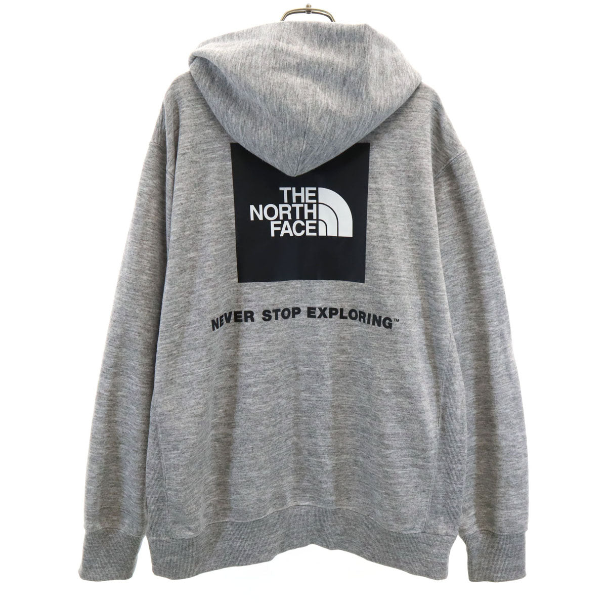 THE NORTH FACE ノースフェイス バックスクエアロゴ 長袖 スウェットパーカー XL グレー NT12238 アウトドア メンズ