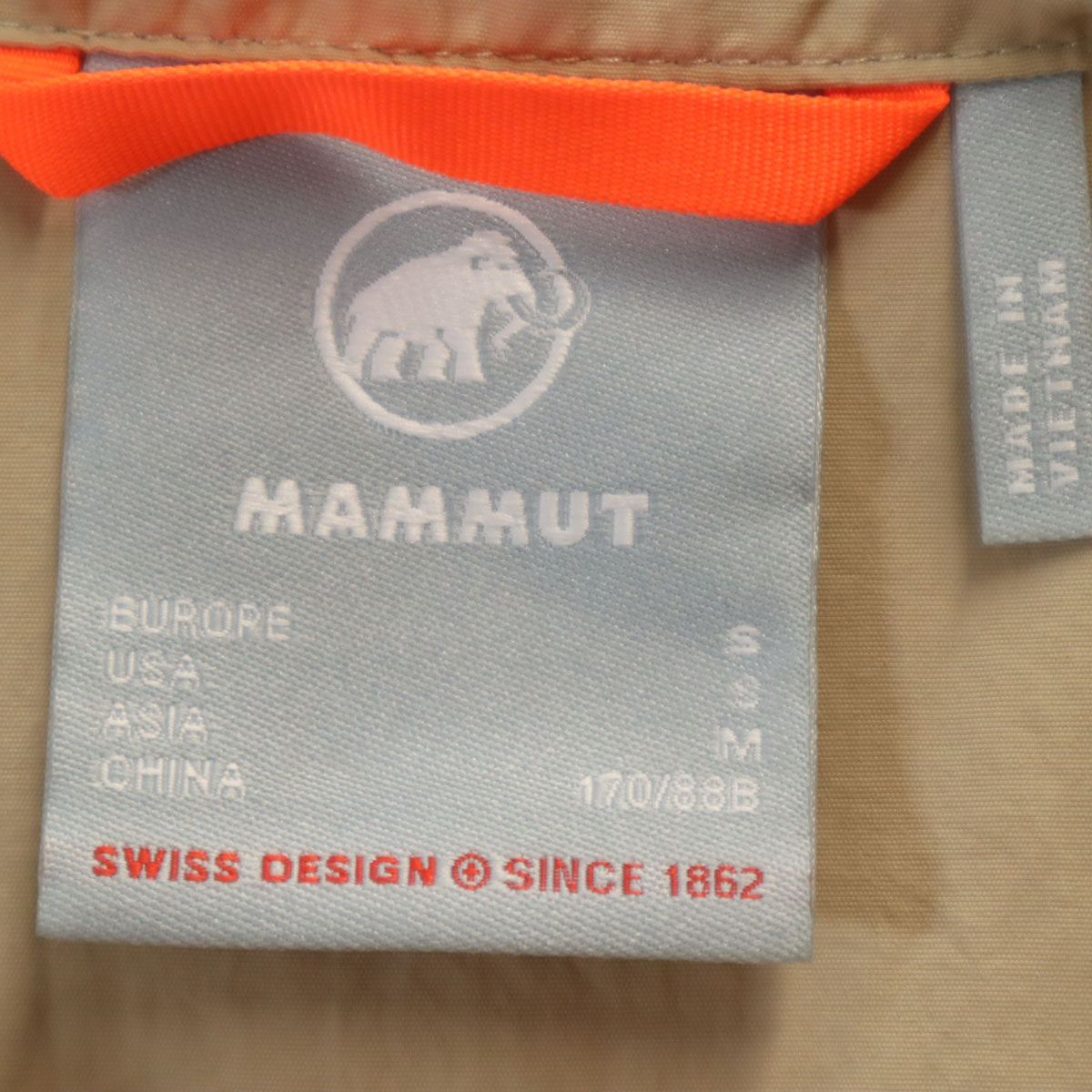 Mammut マムート ハイキング ウインドブレーカー フードジャケット M ベージュ アウトドア レディース