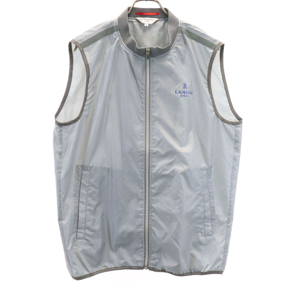 LANVIN SPORT ランバンスポール チェック柄 ベスト 40 グレー メンズ