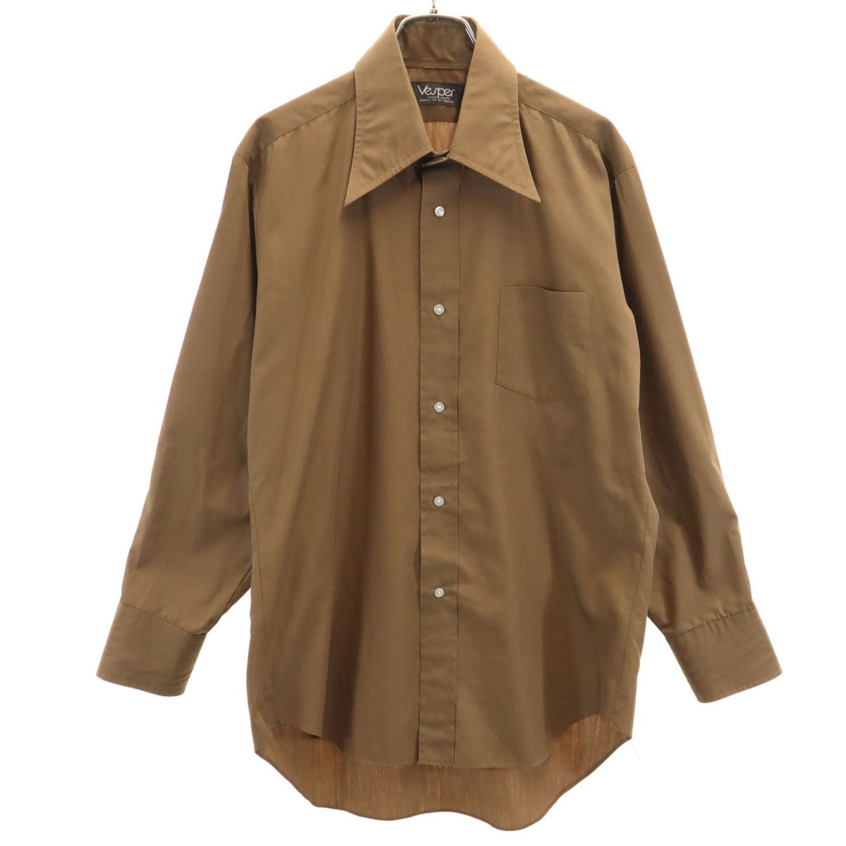 Vesper 70s ヴィンテージ 長袖 シャツ ブラウン メンズ
