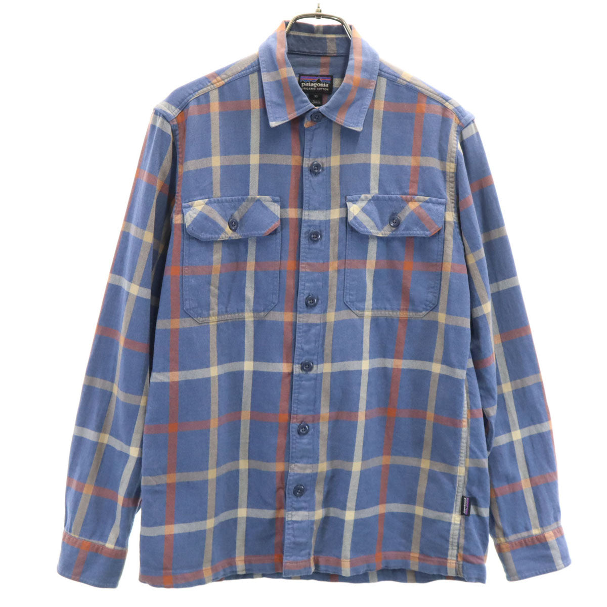 patagonia パタゴニア チェック柄 長袖 シャツ XS 青紺 アウトドア メンズ