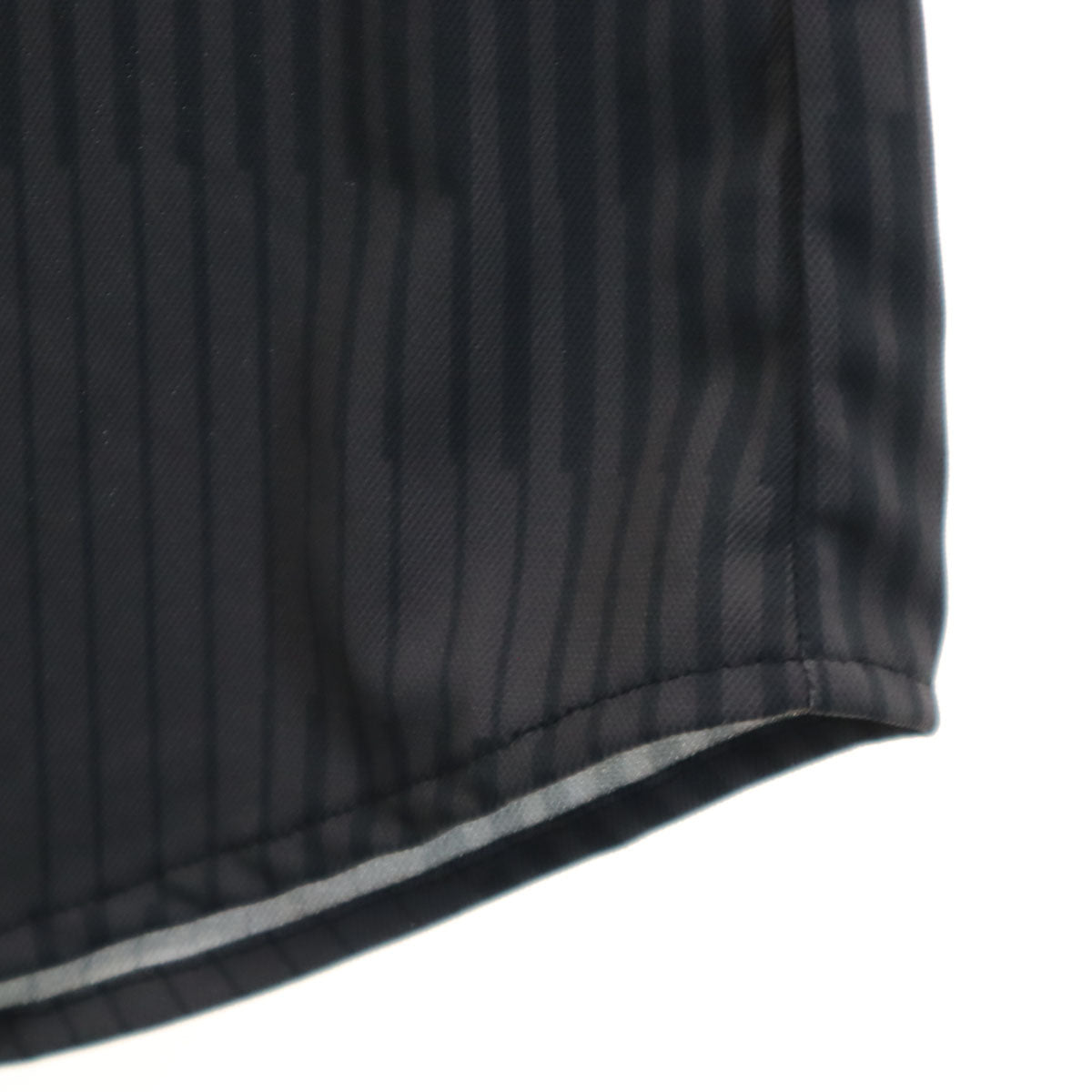 美品 LANVIN SPORT ランバンスポール 総柄 長袖 ボタンダウンシャツ 38 チャコール メンズ